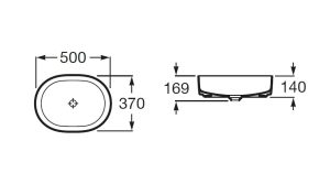 ROCA INSPIRA ROUND A327520000 UMYWALKA NABLATOWA 50X37