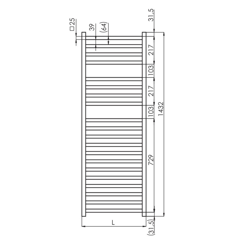 ZEHNDER VISION QV-120-050-05/0557 GRZEJNIK 117,6X50 CM&nbsp;CZARNY MAT, PODŁĄCZENIE ŚRODKOWE 50MM, MOC 541 W