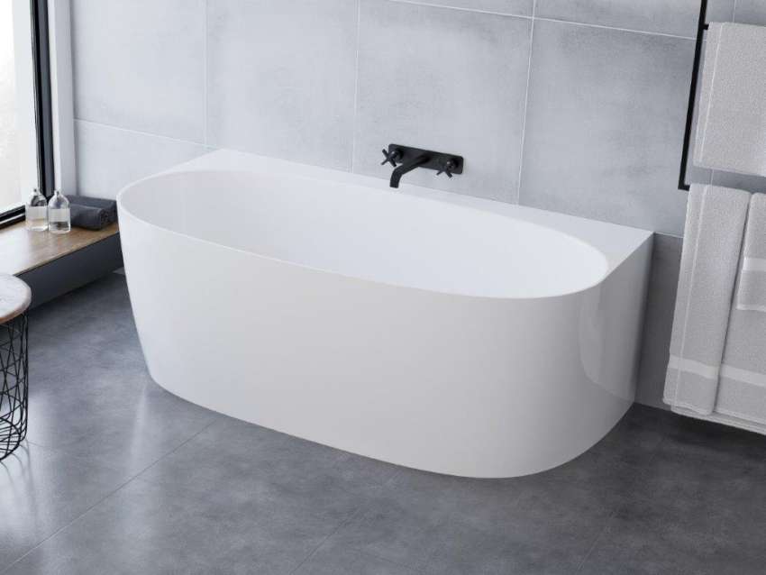 EMPORIA SALLY001 WANNA PRZYŚCIENNA BEZ PRZELEWU 158X86X58 , SNOW WHITE