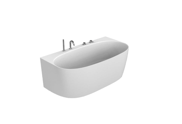 EMPORIA SALLY001 WANNA PRZYŚCIENNA BEZ PRZELEWU 158X86X58 , SNOW WHITE