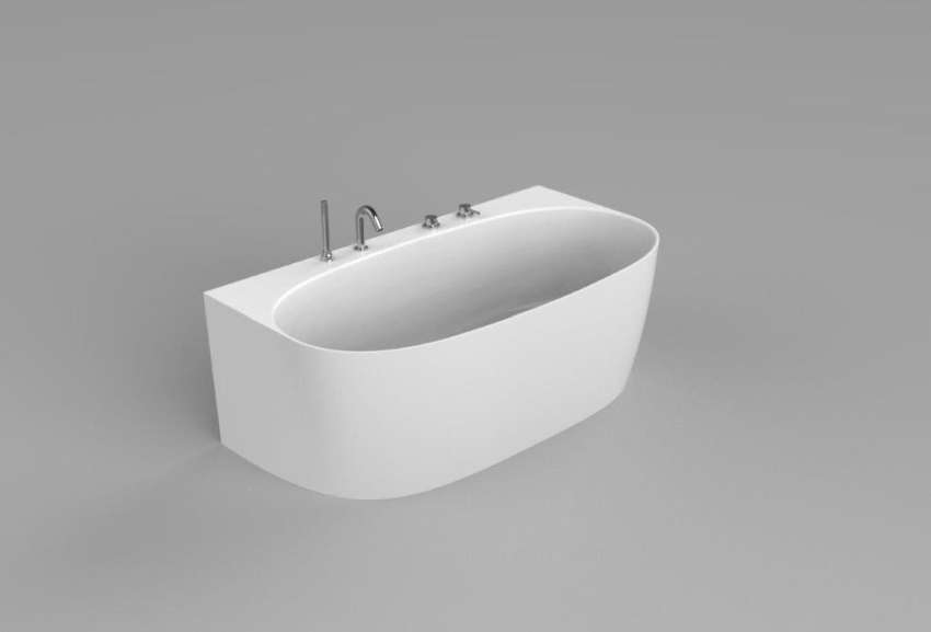 EMPORIA SALLY001 WANNA PRZYŚCIENNA BEZ PRZELEWU 158X86X58 , SNOW WHITE
