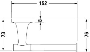 DURAVIT STARCK T 099374600 UCHWYT NA PAPIER, CZARNY MAT