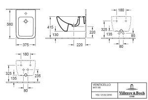 VILLEROY & BOCH VENTICELLO 44110001 BIDET 56X37,5