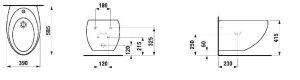 LAUFEN ALESSI ONE H8309714003041 BIDET PODWIESZANY 58,5X39