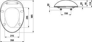 LAUFEN ALESSI ONE H8929710000001 DESKA WC WOLNOOPADAJĄCA 48X35