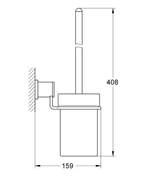 GROHE ALLURE 40340000 SZCZOTKA TOALETOWA, CHROM