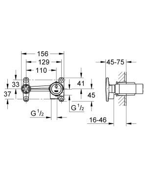 GROHE 32635000 ELEMENT PODTYNKOWY