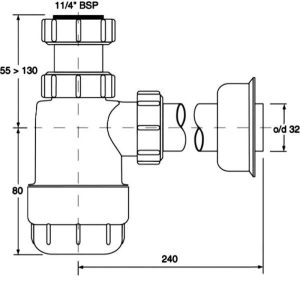 MCALPINE HC2 SYFON UMYWALKOWY