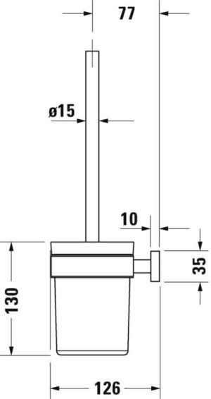 DURAVIT KARREE 0099571000 SZCZOTKA WC, CHROM