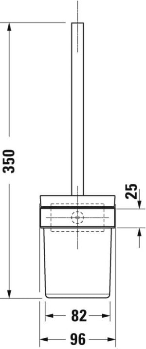 DURAVIT KARREE 0099571000 SZCZOTKA WC, CHROM