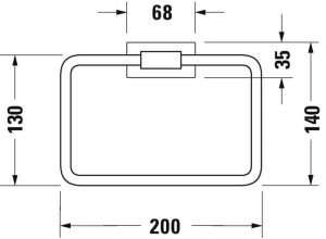 DURAVIT KARREE 0099611000 WIESZAK NA RĘCZNIK, CHROM