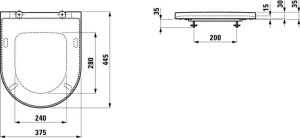 LAUFEN KARTELL H8913310000001 DESKA WC WOLNOOPADAJĄCA 44,5X37,5