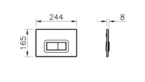 VITRA LOOP R 740-0611 PRZYCISK SPŁUKUJĄCY , CZARNY MAT