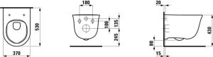 LAUFEN NEW CLASSIC H8208510000001 MISKA PODWIESZANA WC 53X37