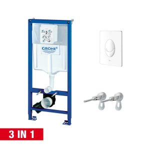 GROHE RAPID SL 38722001 STELAŻ PODTYNKOWY DO WC 3W1 , H=113 CM, PRZYCISK SKATE AIR SH0 BIAŁY, PIONOWY