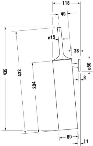 DURAVIT STARCK T 0099464600 SZCZOTKA WC , CZARNY MAT