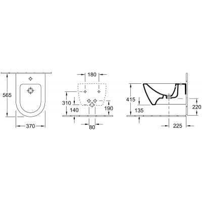 VILLEROY & BOCH SUBWAY 2.0 54000001 BIDET 56X37