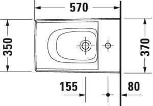 DURAVIT VIU 2292150000 BIDET WISZĄCY 57X37