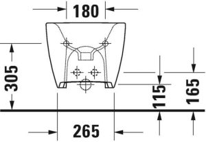 DURAVIT VIU 2292150000 BIDET WISZĄCY 57X37