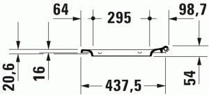 DURAVIT VIU 0021190000 DESKA WOLNOOPADAJĄCA 46X37