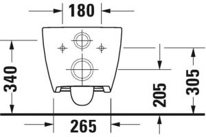 DURAVIT VIU 2511090000 MISKA WISZĄCA WC BEZRANTOWA 57X37