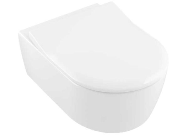 VILLEROY&BOCH AVENTO 5656RS01 MISKA WC WISZĄCA BEZRANTOWA Z&nbsp;DESKĄ WOLNOOPADAJĄCĄ 53X37 , BIAŁY