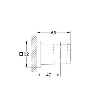 GROHE EUPHORIA CUBE 27693000 UCHWYT PRYSZNICOWY ŚCIENNY , CHROM