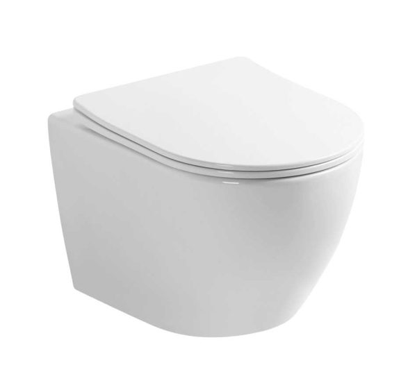 EMPORIA NOX1.0 0114 MISKA WC BEZRANTOWA 49X37 + DESKA WC SLIM , WOLNOOPADAJĄCA