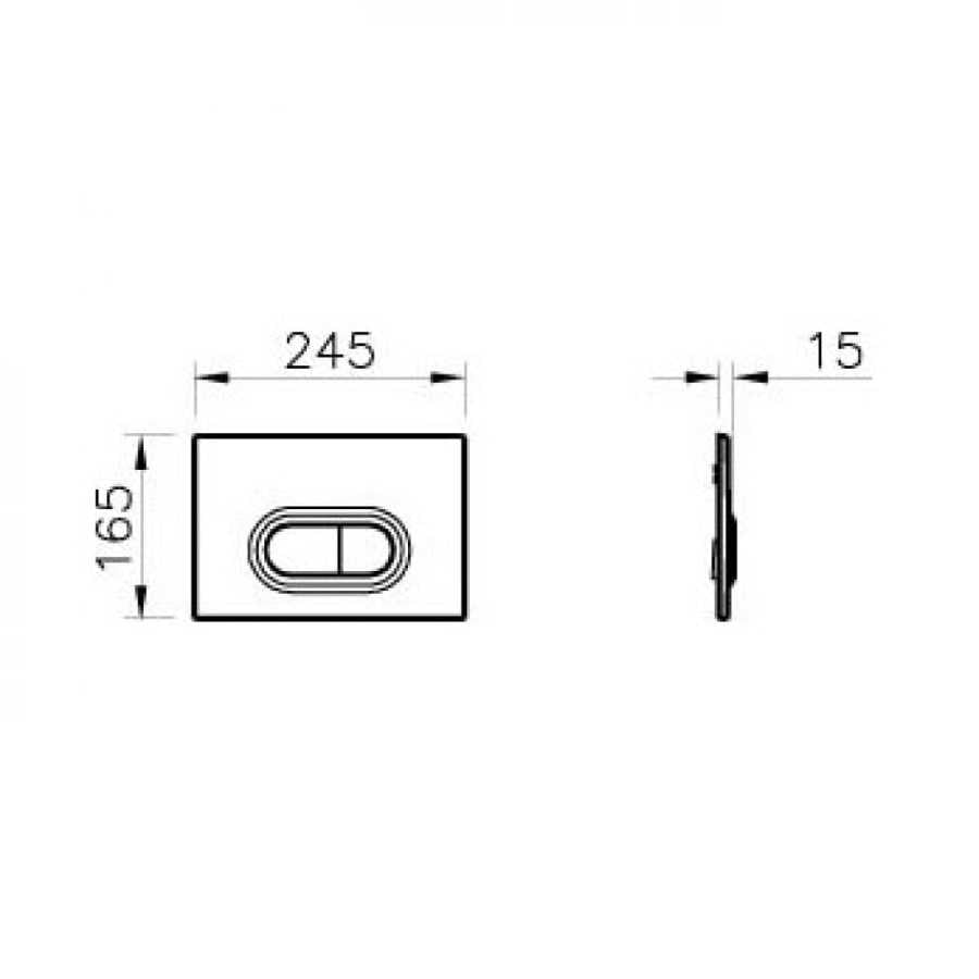 VITRA LOOP O&nbsp;740-0580 PRZYCISK SPŁUKUJĄCY , CHROM