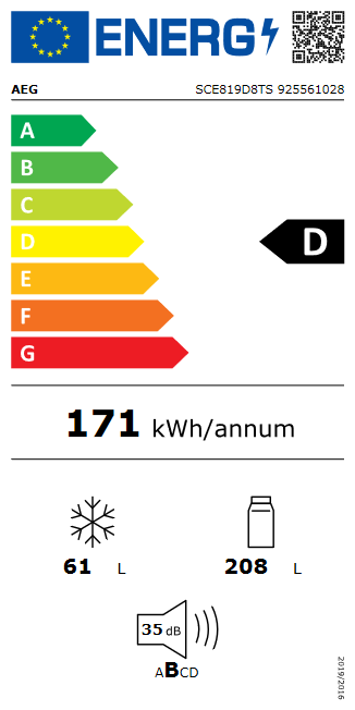 AEG CHŁODZIARKO-ZAMRAŻARKA DO&nbsp;ZABUDOWY SCE819D8TS