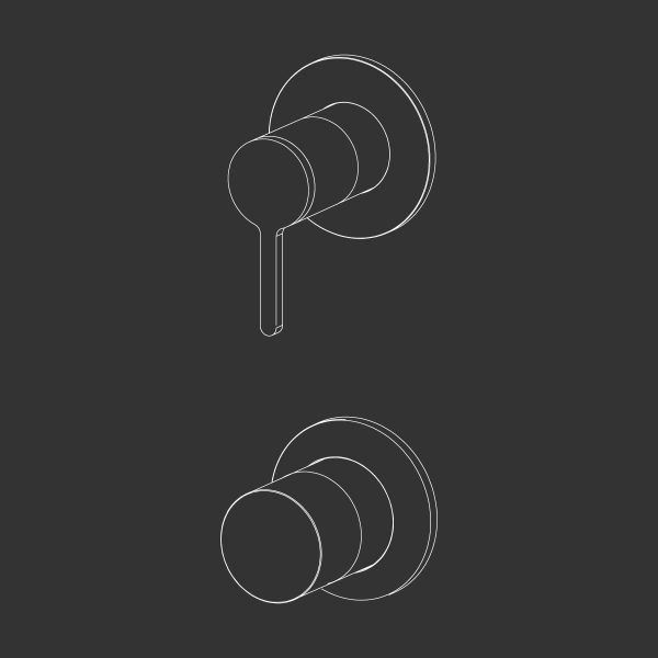 CEADESIGN INV120S BATERIA PRYSZNICOWA, PODTYNKOWA Z&nbsp;PRZEŁĄCZNIKEM 2/3, STAL NIERDZEWNA, SATYNA