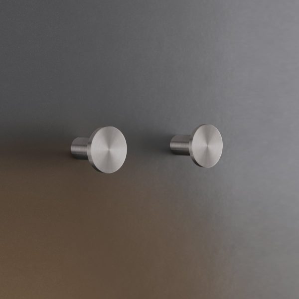 CEADESIGN STE01S HACZYKI ŚCIENNE 2 SZT, STAL NIERDZEWNA, SATYNA