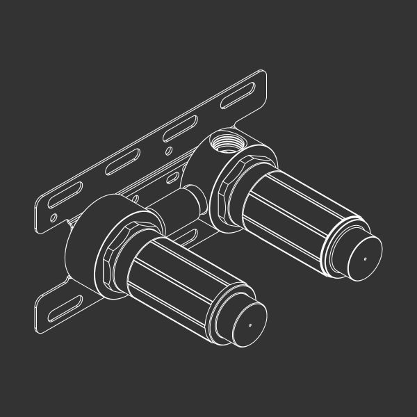 CEADESIGN UCS09 ELEMENT PODTYNKOWY DO&nbsp;BATERII UMYWALKOWEJ PODTYNKOWEJ, LEWA STRONA WYLEWKI