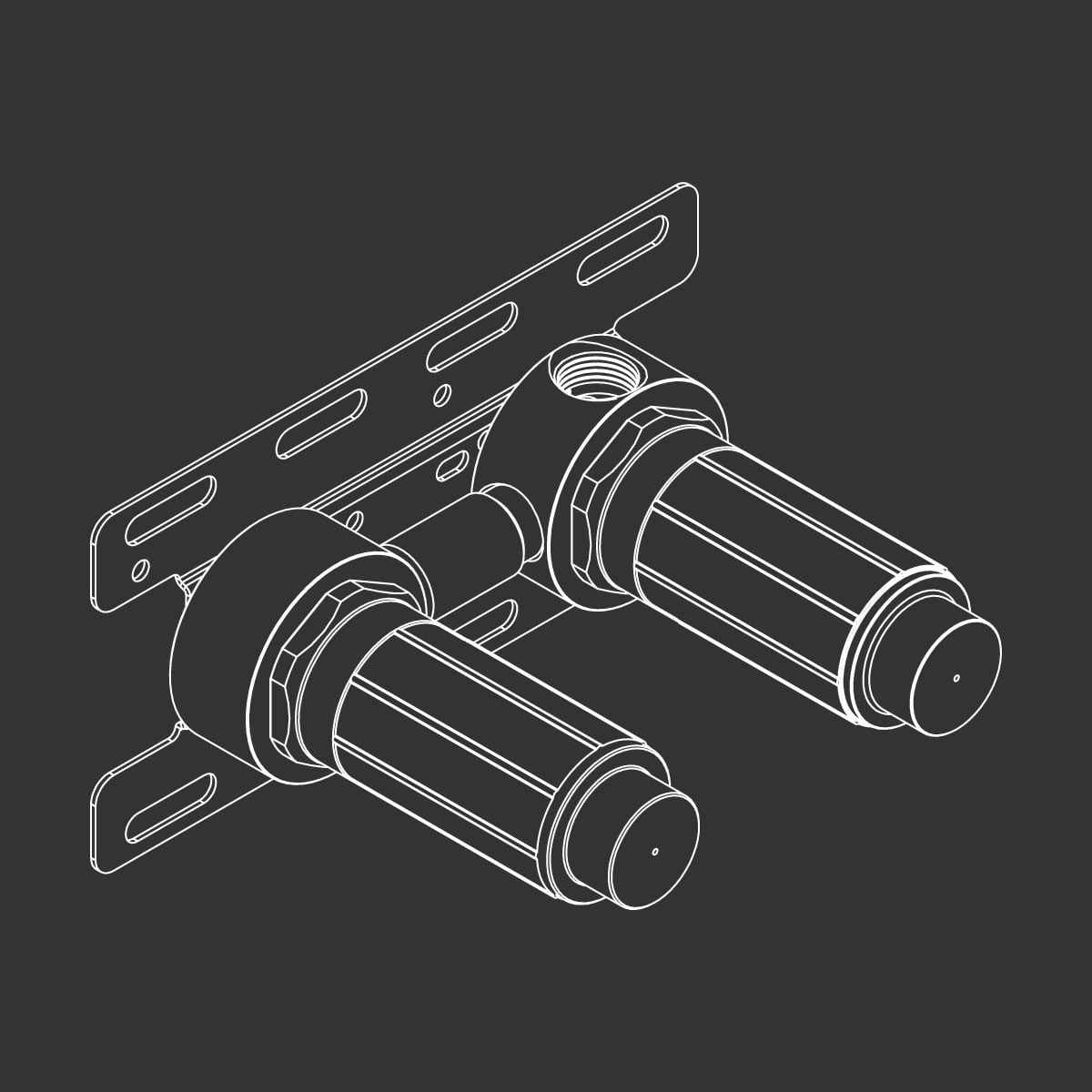 CEADESIGN UCS09 ELEMENT PODTYNKOWY DO&nbsp;BATERII UMYWALKOWEJ PODTYNKOWEJ, LEWA STRONA WYLEWKI