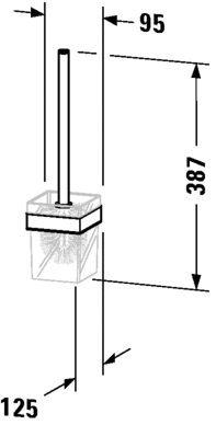 DURAVIT 0099571000 KARREE, SZCZOTKA WC, CHROM