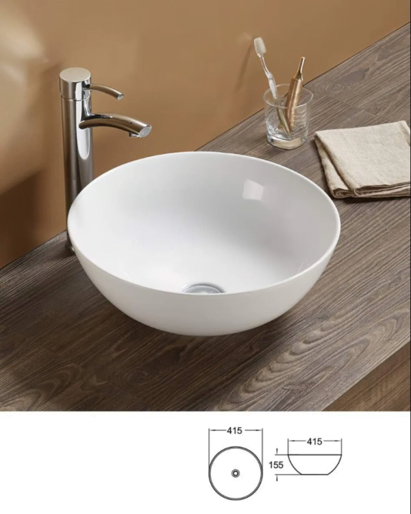 EMPORIA FORLAN 104 UMYWALKA NABLATOWA 41,5X41,5X15,5 CM, BIAŁA