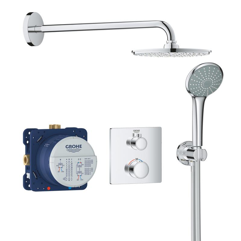 OUTLET: GROHE GROHTHERM 34734000 ZESTAW PRYSZNICOWY Z&nbsp;DESZCZOWNICĄ RAINSHOWER COSMOPOLITAN 210 , CHROM