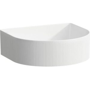 LAUFEN SONAR H8123430001121, UMYWALKA NABLATOWA 41X36,5 CM, RYFLOWANA, SAPHIRKERAMIK, BIAŁA