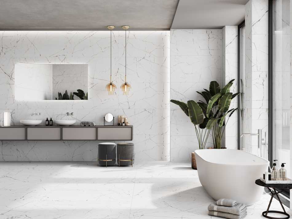 CERAMICA LIMONE MARMO WHITE SATYNA PŁYTKA GRESOWA 60X120