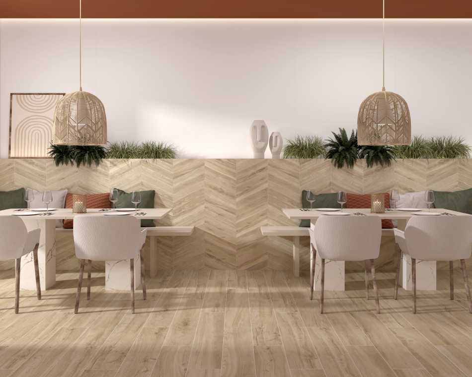 CERAMICA LIMONE PORTO HONEY CHEVRON PŁYTKA GRESOWA 8X40
