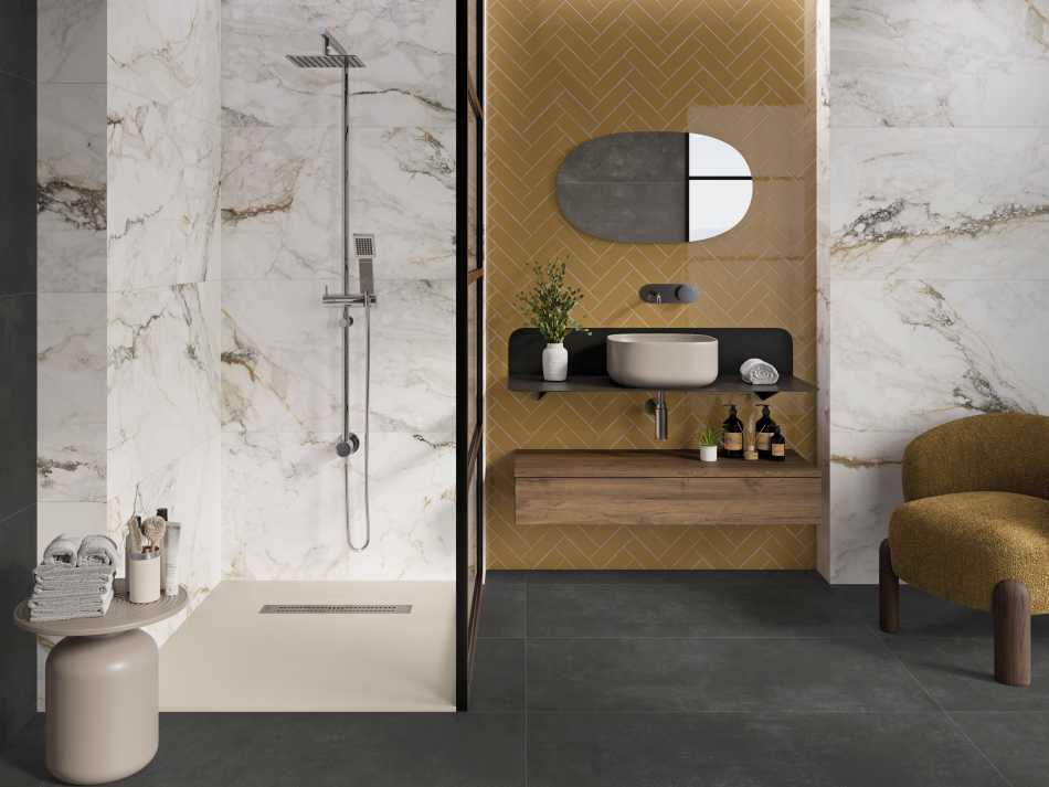 CERAMICA LIMONE SOFIA GOLD MAT PŁYTKA GRESOWA 90X90