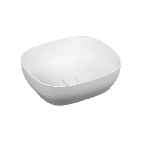 VITRA 5994B401-0016 OUTLINE, UMYWALKA KWADRATOWA, 47 CM, BIAŁY MAT, Z KORKIEM CERAMICZNYM