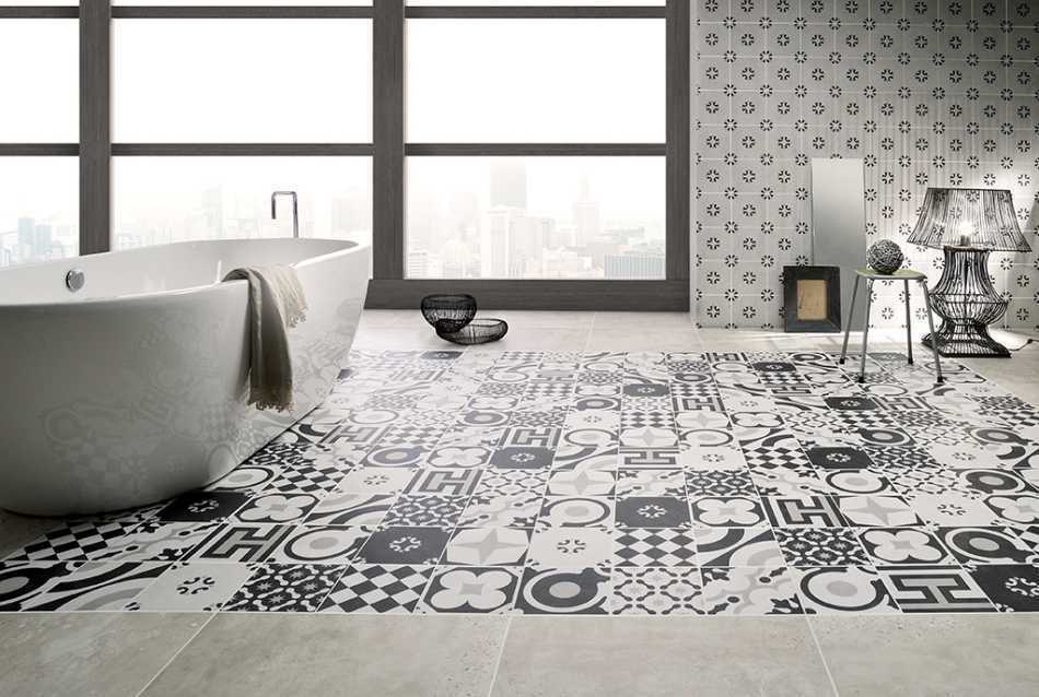 FIORANESE CEMENTINE BLACK&WHITE MIX CBW20R PŁYTKA GRESOWA 20X20