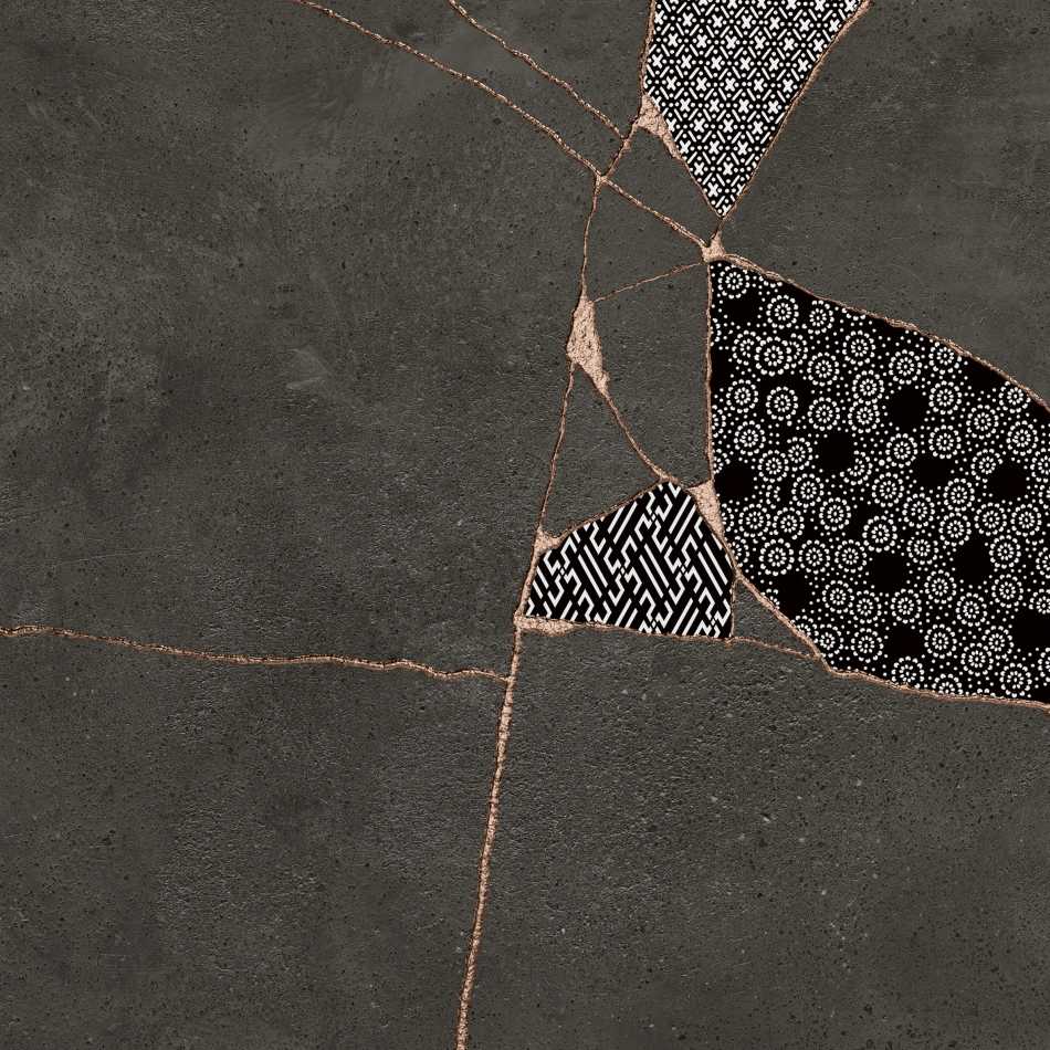 FIORANESE KINTSUGI JAPAN HIBI DARKNESS KTJ600R PŁYTKA GRESOWA 60,4X60,4