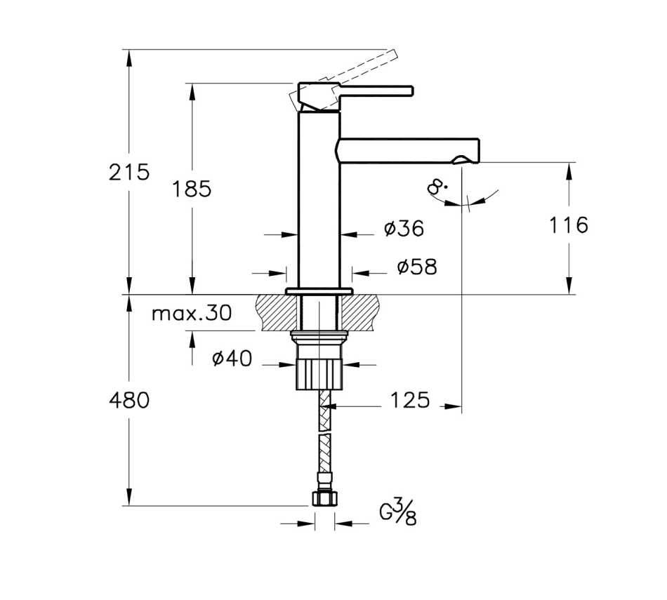 VITRA ORIGIN A4255626 BATERIA UMYWALKOWA , MIEDŹ