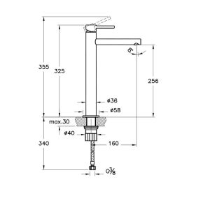 VITRA ORIGIN A4255826 BATERIA UMYWALKOWA WYSOKA , MIEDŹ