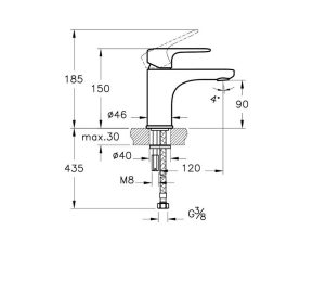 VITRA ROOT ROUND A42705EXP BATERIA UMYWALKOWA , CHROM
