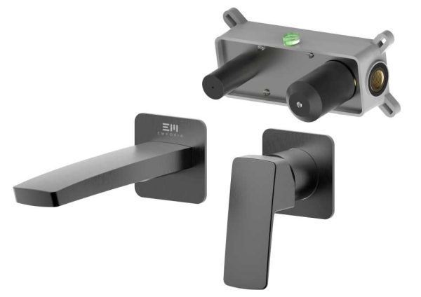 EMPORIA TEO 02012BN BATERIA UMYWALKOWA PODTYNKOWA Z&nbsp;BOXEM , GUN METAL