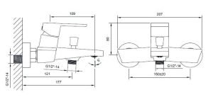 EMPORIA TEO 02030BN BATERIA WANNOWA , GUN METAL