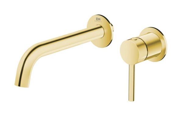 EMPORIA FLY 03012GD BATERIA UMYWALKOWA PODTYNKOWA , 2 ROZETY , Z&nbsp;BOXEM , ZŁOTY